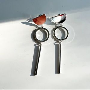 Silver Geometric Earrings